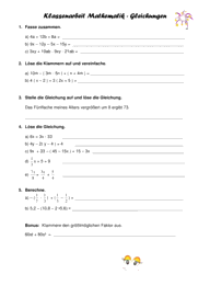 Terme und Gleichungen [8. Klasse] 4021 Vorschau