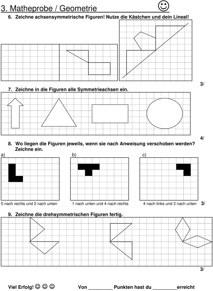 Klassenarbeit zu Geometrie