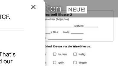 Wortarten Deutsch - 2. Klasse