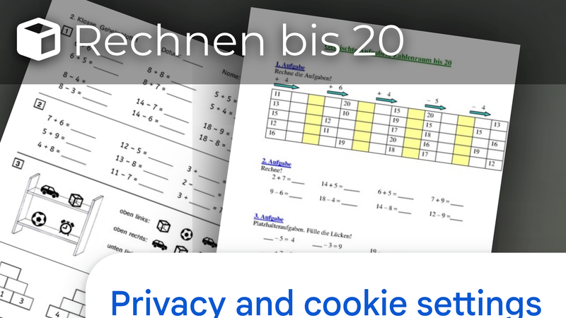 Rechnen bis 20 Mathematik - 2. Klasse