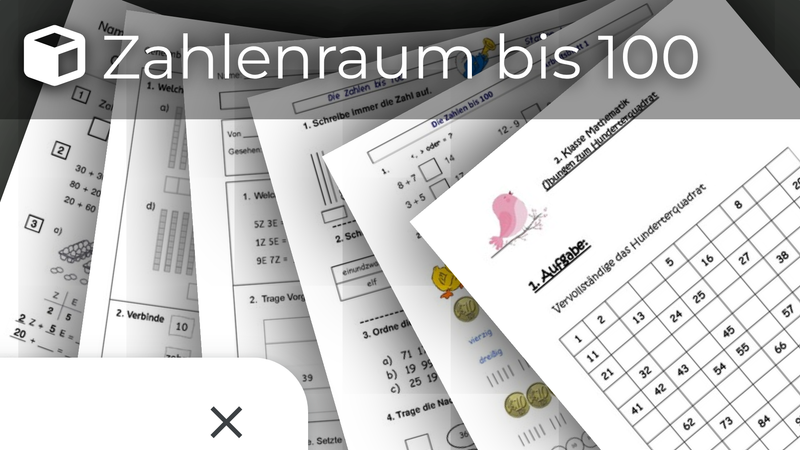 Zahlenraum bis 100 Mathematik - 2. Klasse