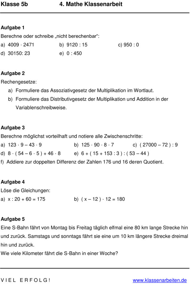 Mathematik Klasse 7 Gymnasium Terme Und Gleichungen Klassenarbeit zu Gleichungen und Terme