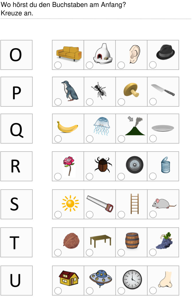  Übungsblatt zu Anlaute Motiv 