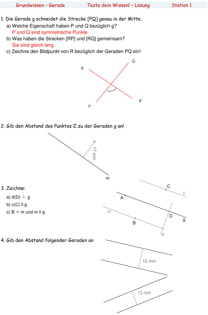Zadania Z Geometrii Dla Klasy 6 Übungsblatt zu Geometrie [6. Klasse]