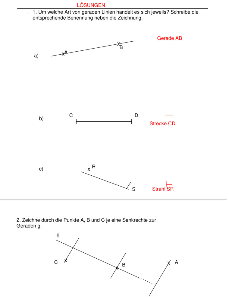 Übungsblatt zu Geometrie