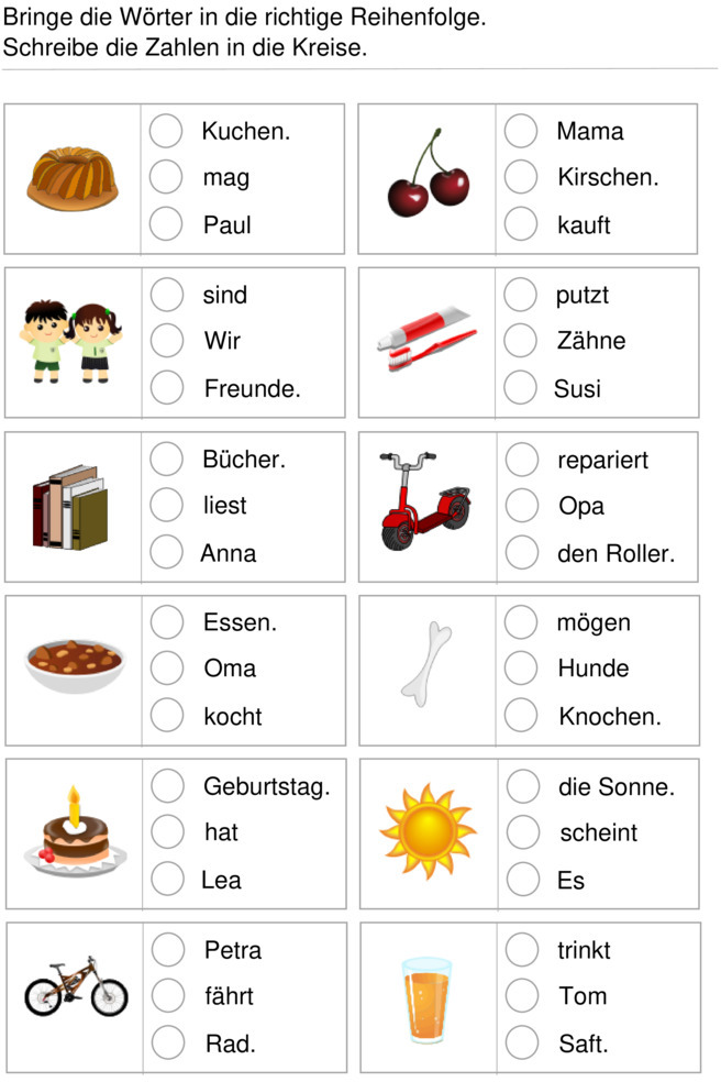 Übungsblatt zu Erstlesen