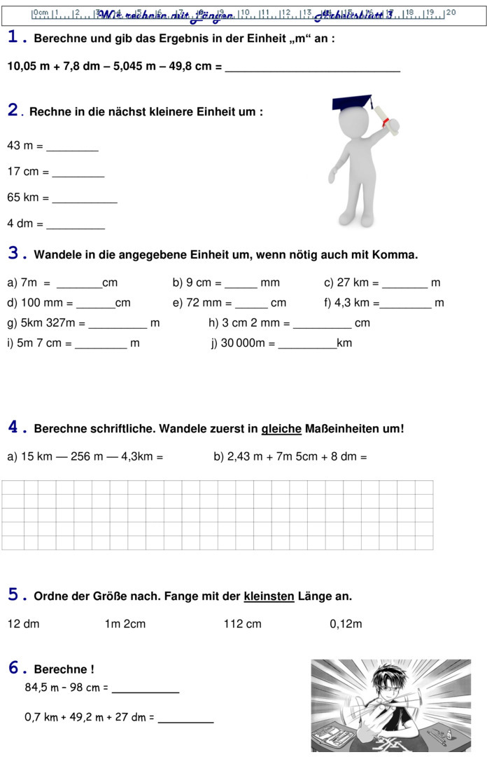 Übungsblatt zu Längen