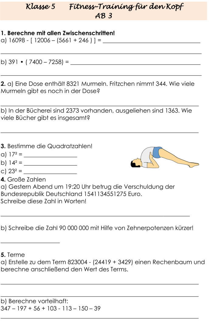 Übungsblatt zu Verschiedene Themen