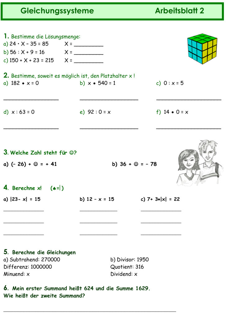 Terme Und Gleichungen Aufgaben Mit Lösungen Pdf Übungsblatt zu Gleichungen und Terme