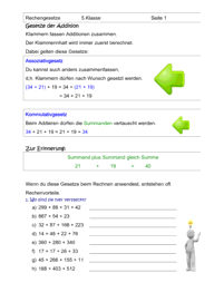 Rechengesetze 2333 Vorschau