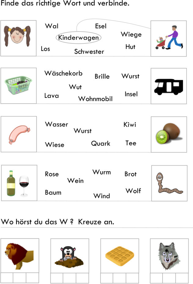 Übungsblatt zu Buchstaben