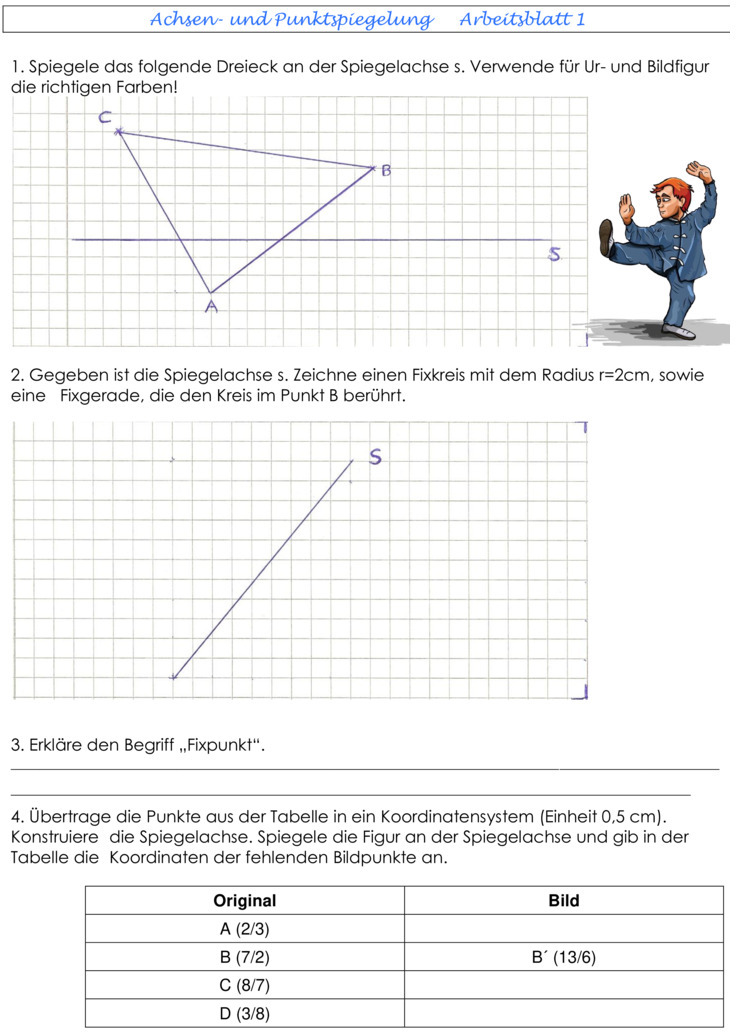 Übungsblatt zu Geometrie [6. Klasse]