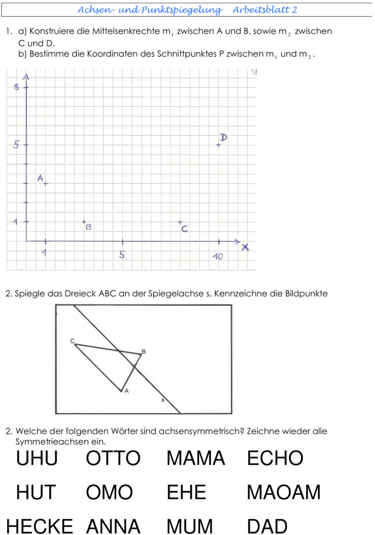 Zadania Z Geometrii Dla Klasy 6 Übungsblatt zu Geometrie [6. Klasse]