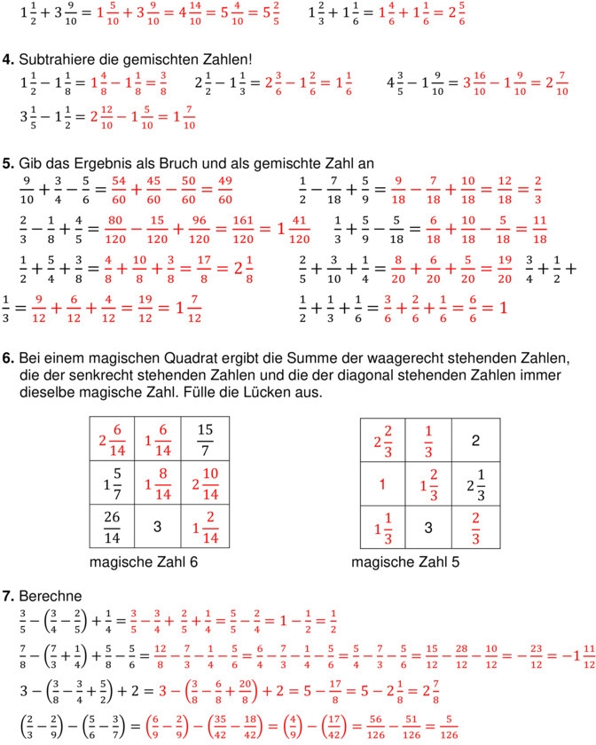 Bruchrechnen Mit Klammern übungen Und Lösungen Übungsblatt zu Bruchrechnen