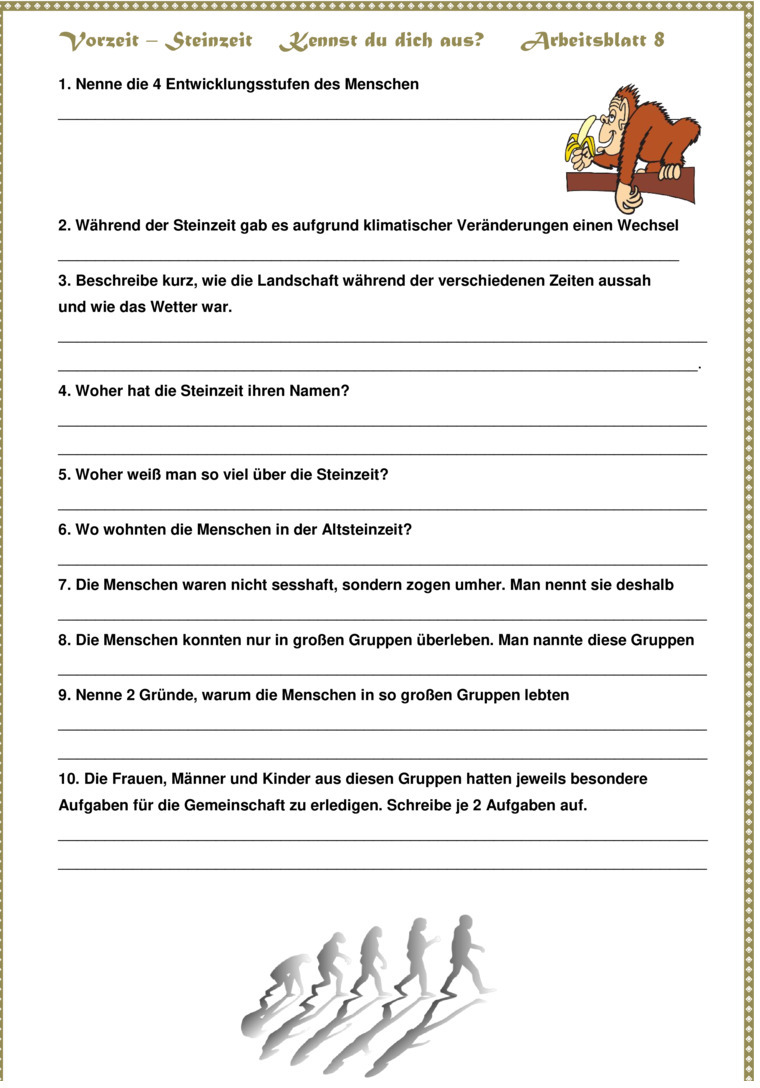 Geschichte Abituraufgaben Mit Lösungen Übungsblatt zu (Früh)geschichte