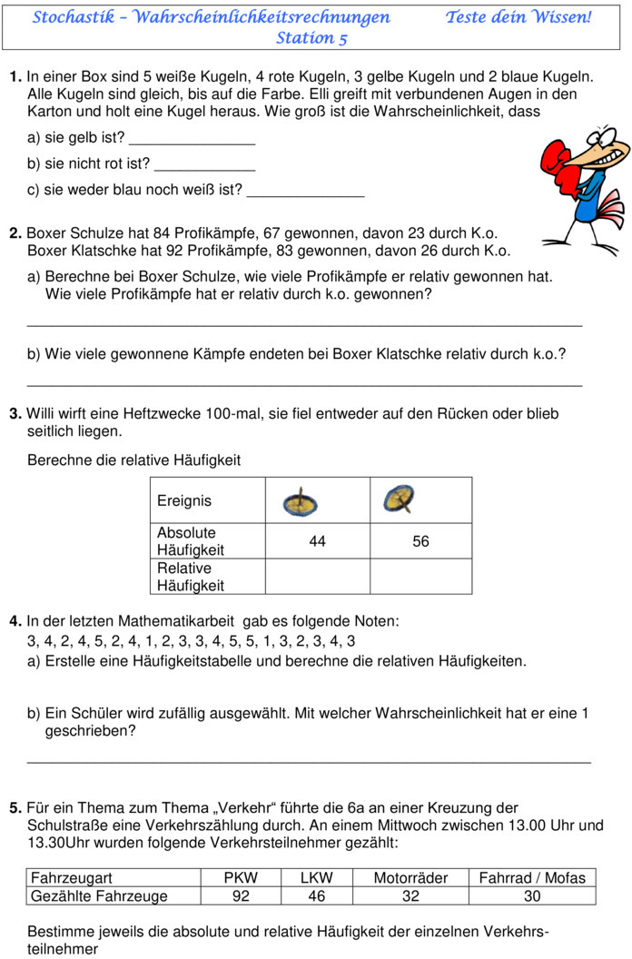 Wahrscheinlichkeitsrechnung Aufgaben Mit Lösung Pdf Klasse 8 Übungsblatt zu Wahrscheinlichkeit