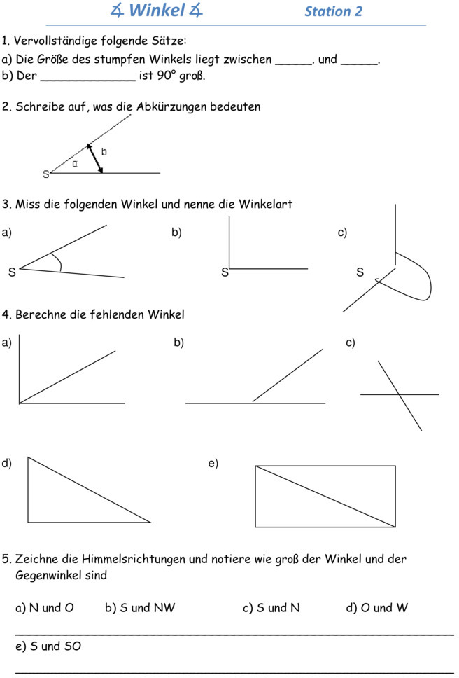  bungsblatt zu winkel