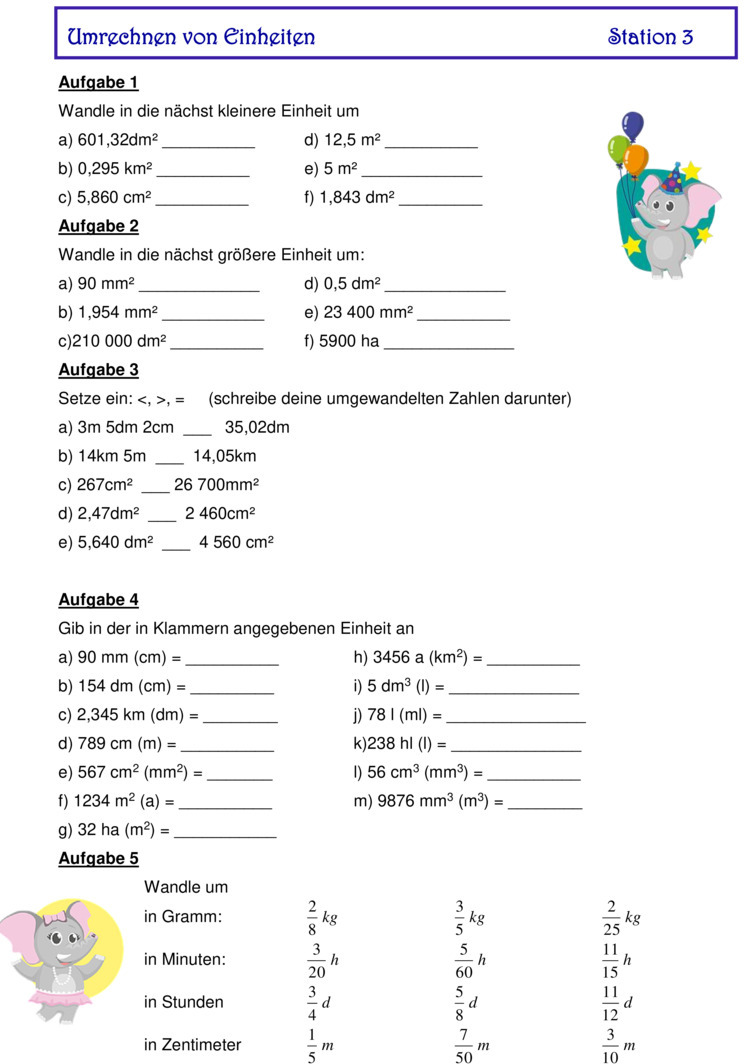 Übungsblatt zu Sonstiges [Mathe 6. Klasse]