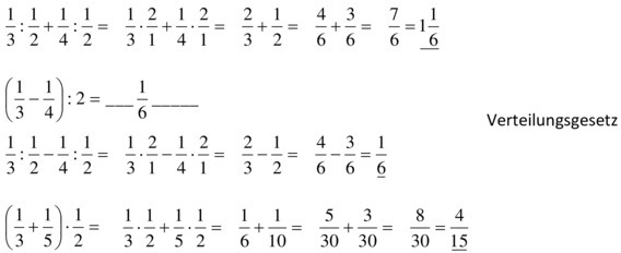 Übungsblatt zu Bruchterme