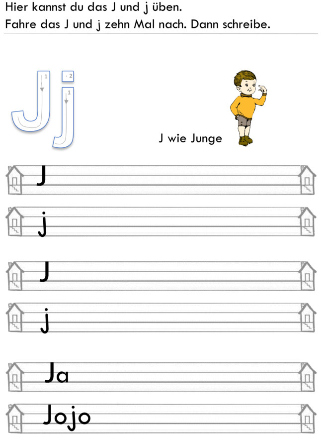 Übungsblatt zu Buchstaben