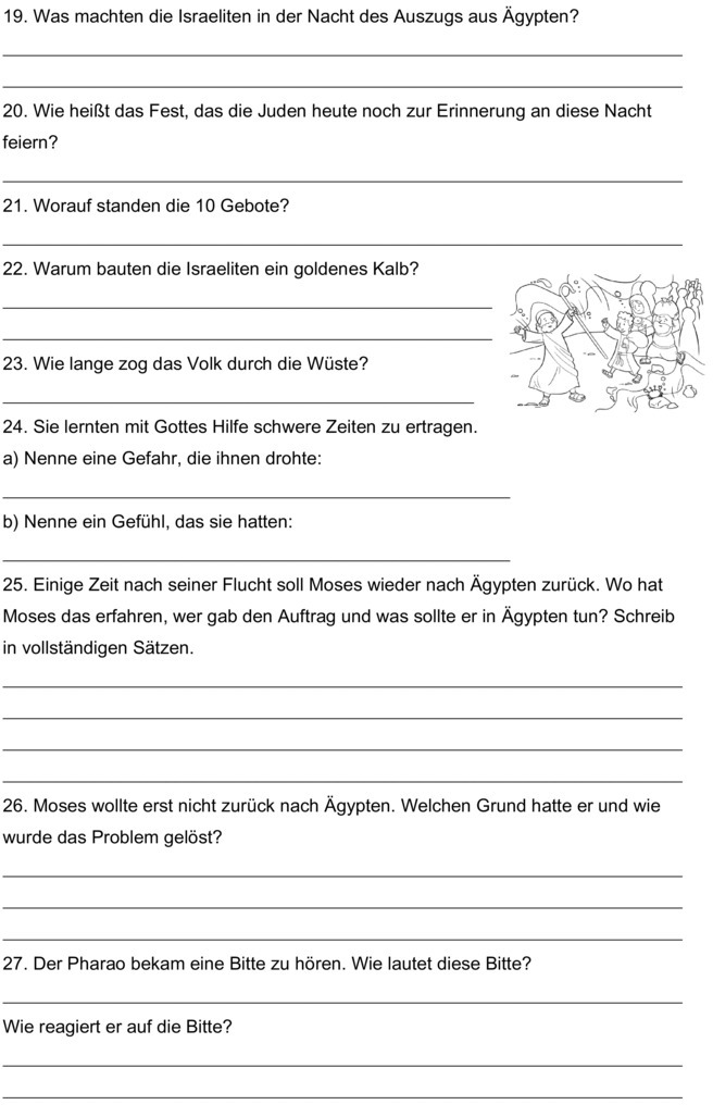 Übungsblatt zu Mose