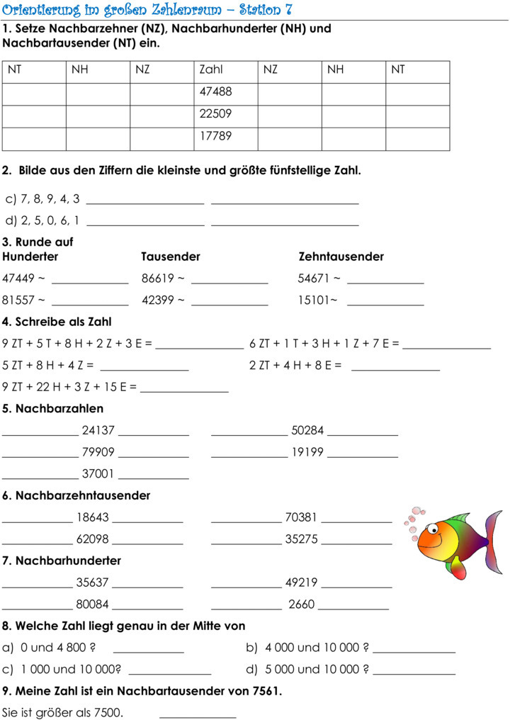 Zahlen Bis 1.000.000 , Ideenreise – PHXN