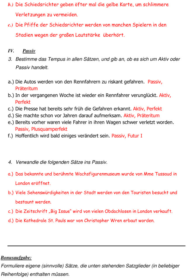 Argumentation 7 Klasse Gymnasium Musteraufsatz Klassenarbeit zu Grammatik [Deutsch 7. Klasse]