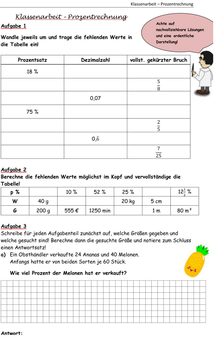 Aufgabenfuchs Prozentrechnung