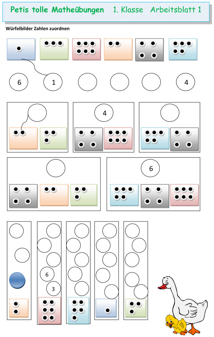 Übungsblatt zu Mengen erfassen (bis 10)