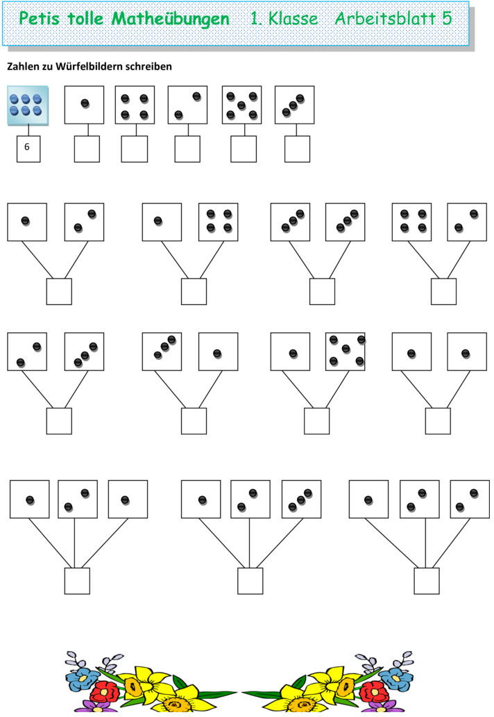 Übungsblatt zu Mengen erfassen (bis 10)