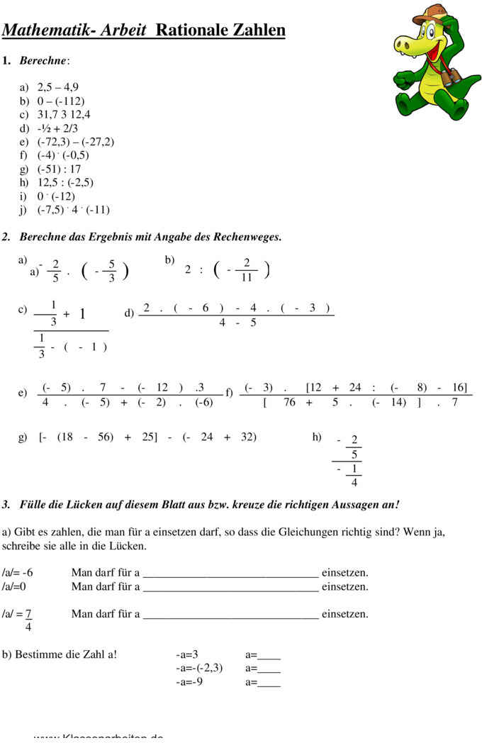 Rationale Zahlen Textaufgaben Pdf – Brezelbruder