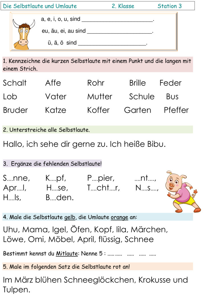 Übungsblatt zu Das ABC [2. Klasse]