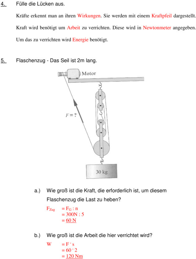 Arbeit Energie Leistung Aufgaben Mit Lösungen Pdf Klassenarbeit zu Arbeit und Leistung