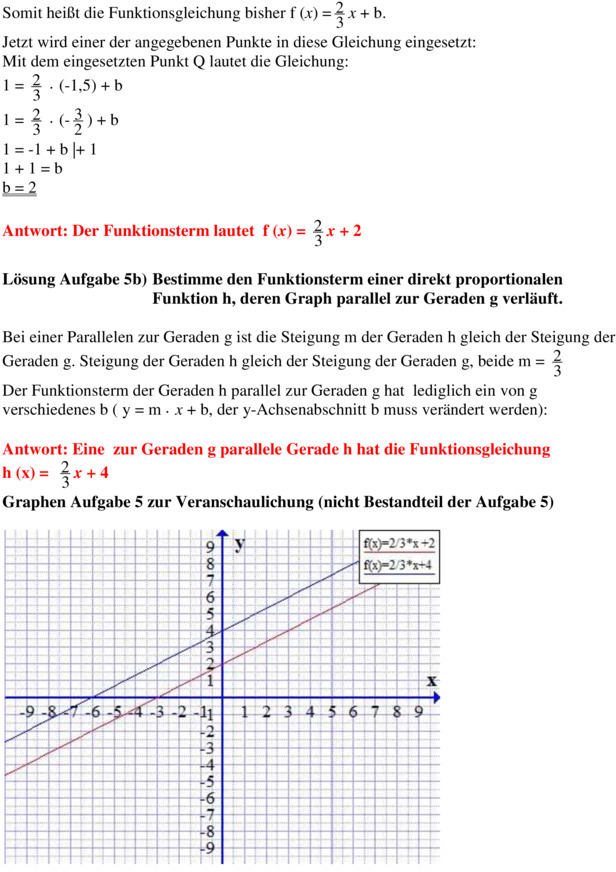 Klassenarbeit Lineare Funktionen Klasse 8 Mit Lösungen Klassenarbeit zu Lineare Funktionen [8. Klasse]