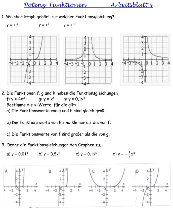 Übungsblatt zu Verschiedene Themen [Mathe 8. Klasse]