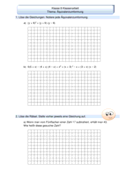 Terme und Gleichungen [8. Klasse] 4015 Vorschau