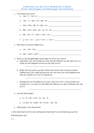 Terme und Gleichungen [8. Klasse] 4033 Vorschau