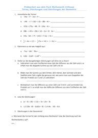 Terme und Gleichungen [8. Klasse] 4033 Vorschau