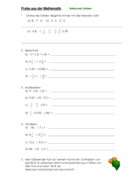 Rationale Zahlen [8. Klasse] 4035 Vorschau