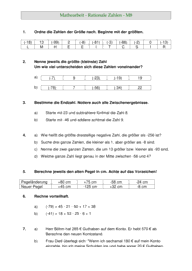 Rationale Zahlen [8. Klasse] 4041 Vorschau