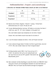 Prozentrechnen [8. Klasse] 4045 Vorschau