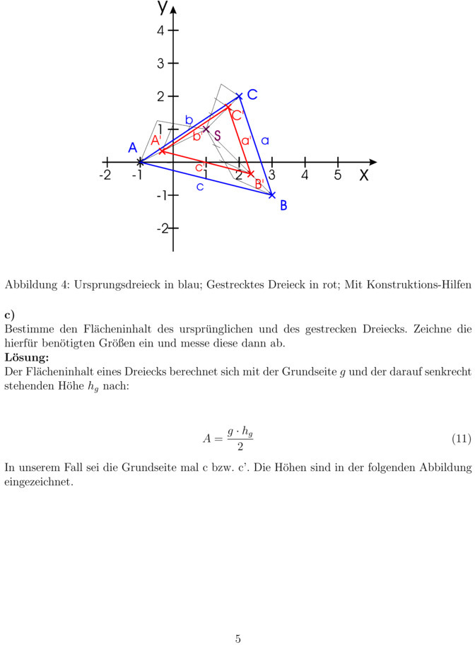 Klassenarbeit zu Zentrische Streckung