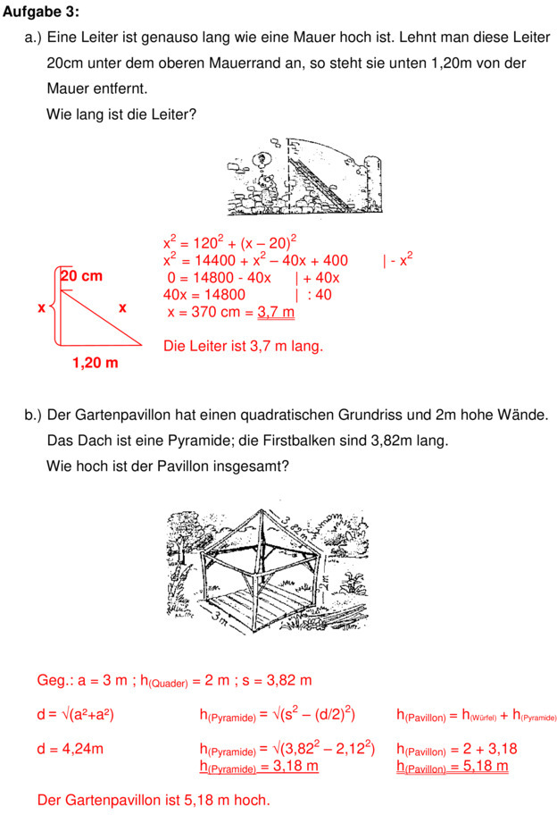 Mathe übungen Klasse 9 Hauptschule Zum Ausdrucken Klassenarbeit zu Geometrie [9. Klasse]