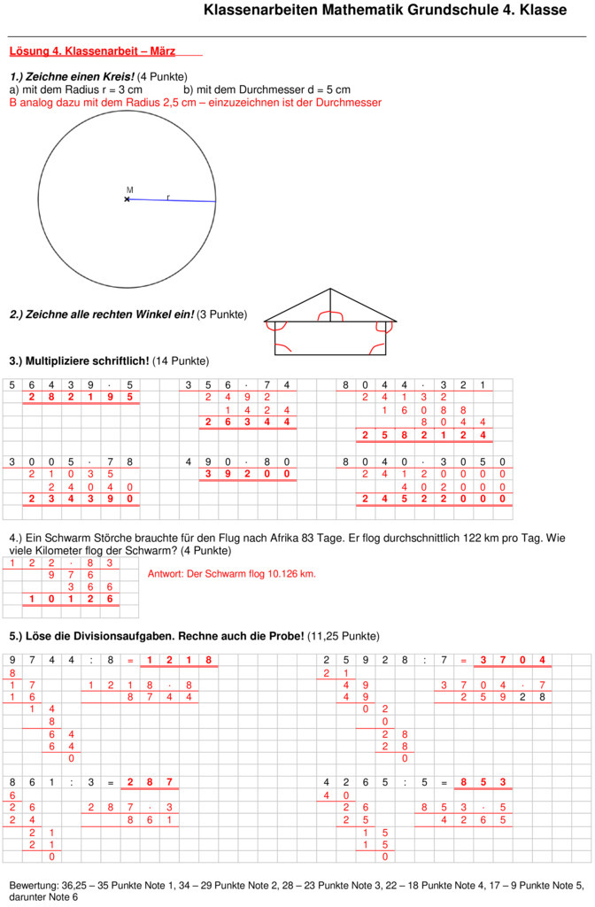 mathematik 4 klasse geometrie zirkel