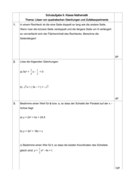 Quadratische Gleichungen 4261 Vorschau