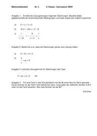 Quadratische Gleichungen 4265 Vorschau