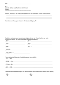 Wurzeln - Reelle Zahlen 4266 Vorschau