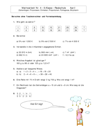 Gemischte Themen [Mathe 9. Klasse] 4270 Vorschau