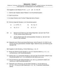 Lineare Funktionen [9. Klasse] 4282 Vorschau