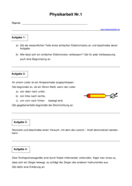 Elektrizitätslehre [10. Klasse] 4328 Vorschau